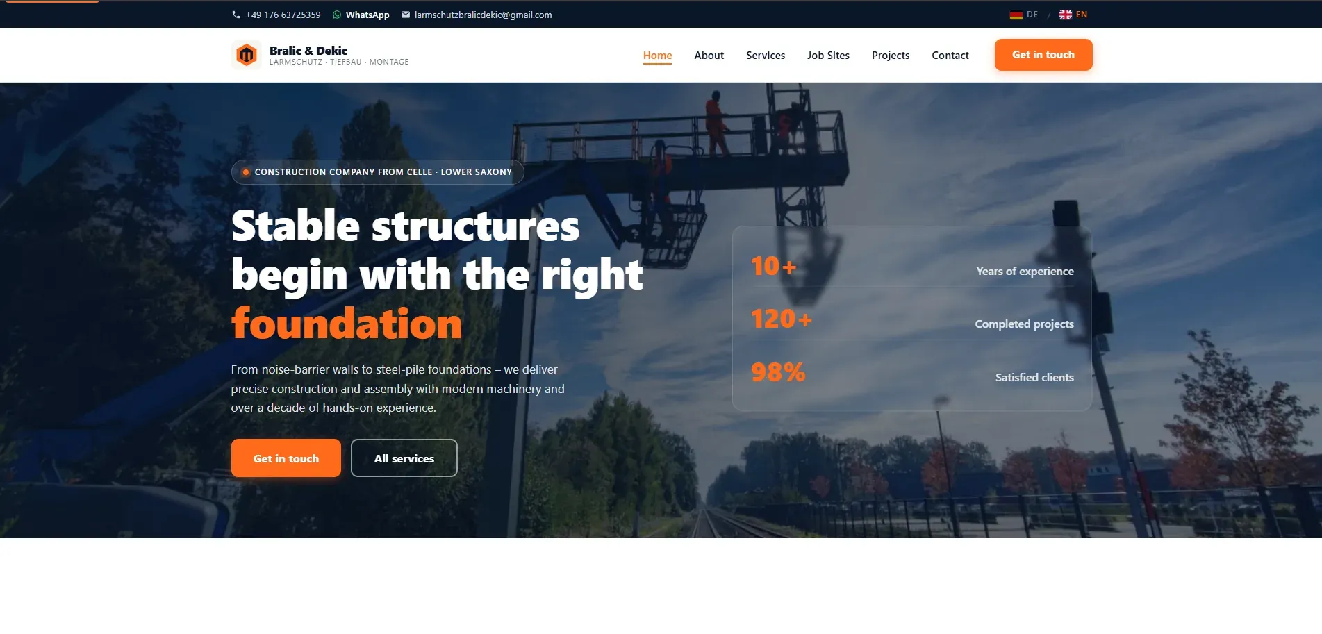 English version of the home page