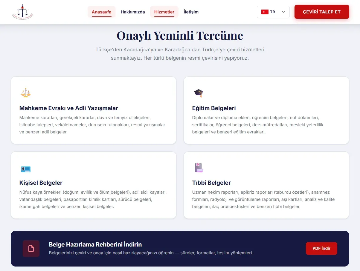 Turska verzija sajta