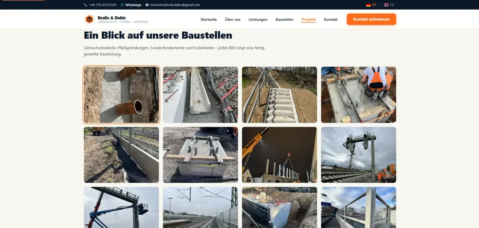 Gallery of completed construction sites